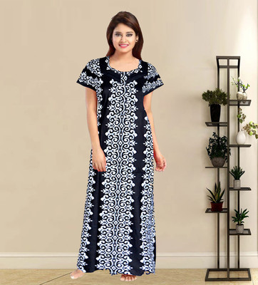 VILAKSHAN Flared/A-line Gown(Black)