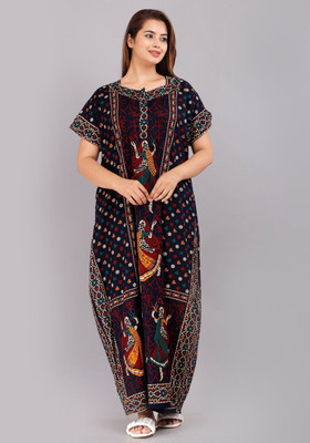Homezilla Women Nighty(Blue)