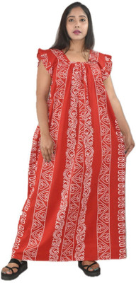 BDROX Women Nighty(Red)