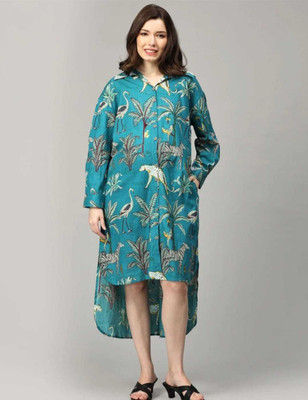 Jaipuri Bunaai Women Maternity/Nursing Nighty(Multicolor)