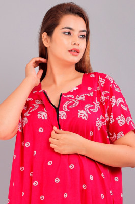 PINK CITY MART Women Nighty(Maroon)