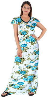 unlocked Women Nighty(Green)