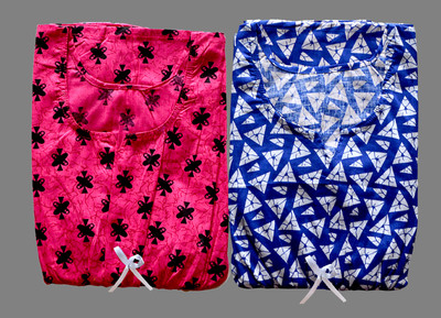 SILVER ORGANISATION Women Nighty(Pink, Blue)