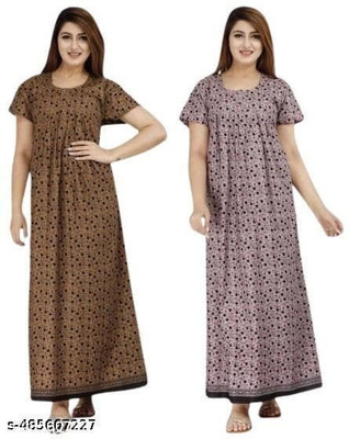 dinesh enterprises Women Nighty(Multicolor)