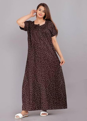 Bajrang Enterprises Women Nighty(Maroon)