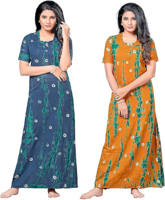 HouseOfCommon Women Nighty Set(Multicolor)