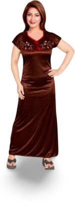 Darshana Fashion Women Nighty Set(Brown)