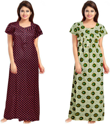 PMK FASHION Women Nighty(Multicolor)