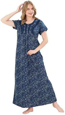 NightShades Women Nighty(Blue)