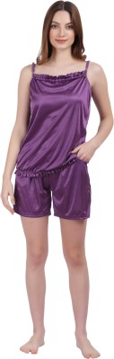 Breezly Women Nighty(Purple)