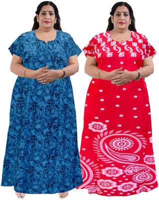 Shri Janki Saree Women Nighty(Multicolor)