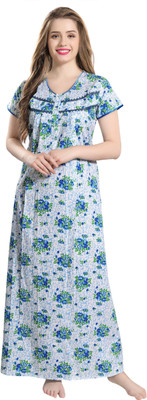AV2 Women Maternity/Nursing Nighty(Blue)