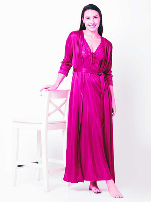 TASN Women Nighty Set(Pink)