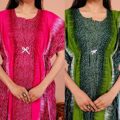 BAJRANGI FASHIONN Women Nighty(Pink)