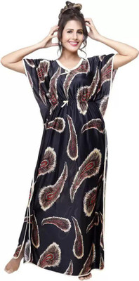 For N Beauty Women Nighty(Black)