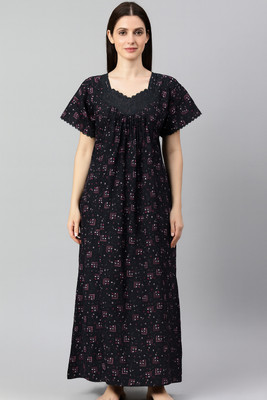 F65 Women Nighty(Black)