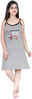 NGFASHION Women Nighty(Grey)
