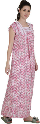 LDHSATI Women Nighty(Pink)