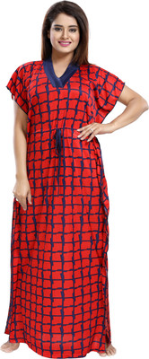 SHOPPING STATION Women Nighty(Blue, Red)