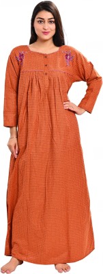 Kripto Katrox Women Nighty(Orange)