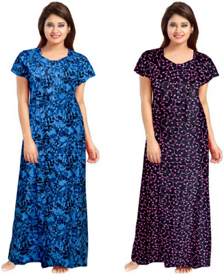 Saaviyo Women Nightdress(Multicolor)