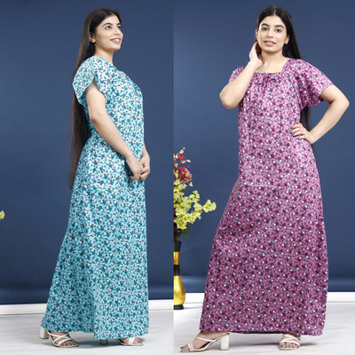 DivyaFashion Women Nighty(Multicolor)
