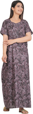 ARCADIAA Women Nightdress(Grey)