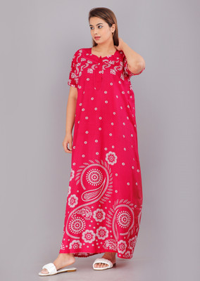 NEXT FASHION HUB Women Nighty(Pink)