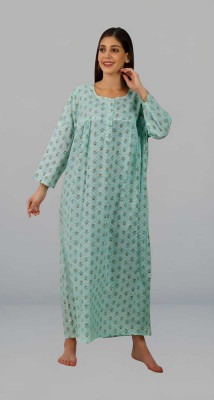 Bliez Women Nighty(Green)