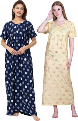 HIMYUG Women Nighty(Multicolor)