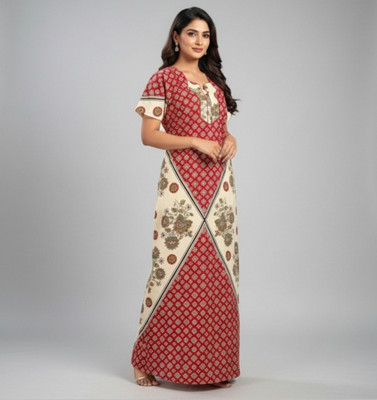 SPMONDAL Women Nighty(Red)