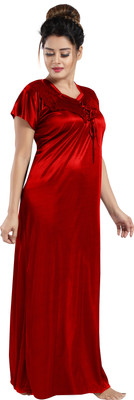 SIAMI Women Nighty(Red)