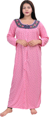 AGGARWAL Women Nighty(Pink)