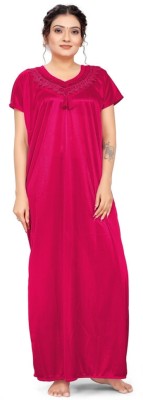 VINAYAK INTERNATIONAL Women Nighty(Red)