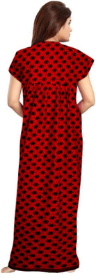 Radison Women Nighty(Red, Yellow)