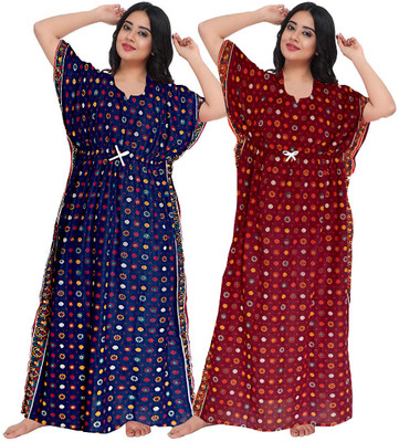 SINDHU ENTERPRISES Women Nighty Set(Multicolor)