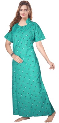 BAILEY SELLS Women Nighty(Green)