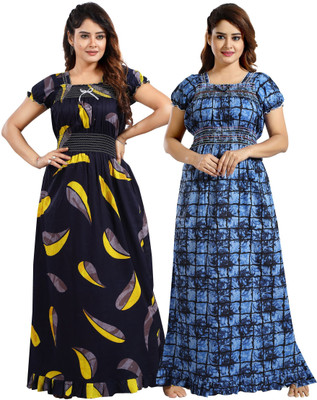 INNER BEATS Women Nighty Set(Multicolor)