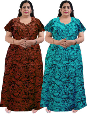 Sarthak Creation Women Nighty(Purple)