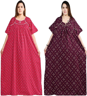 Bindass female collection Women Nighty(Pink, Purple)