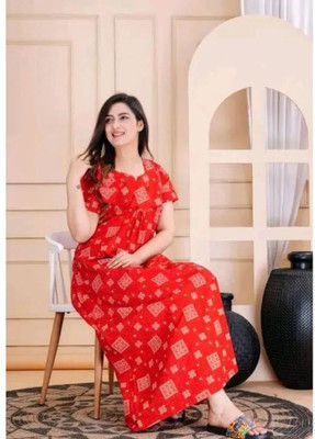 DreamBe Women Nighty(Red)