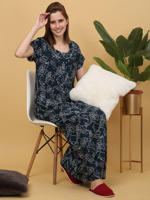 SWEET DREAMS Women Nighty(Green)