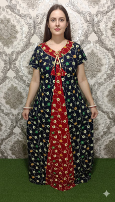 Asha Dresses Women Nighty(Maroon, Brown)