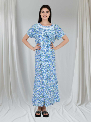 LDHSATI Women Nighty Set(Blue)