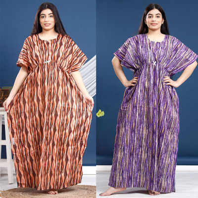 Ganpati Enterprises Women Nighty(Brown)
