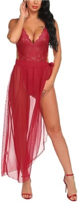 A I Fashion Women Nighty Set(Maroon)