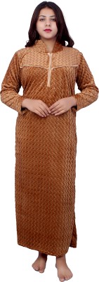 San Apparels Women Nighty(Brown)