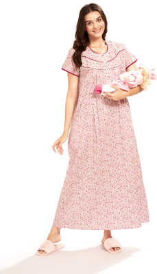 AV2 Women Maternity/Nursing Nighty(White)