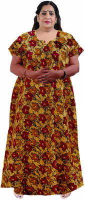 Hans Crafted Women Nighty(Multicolor)