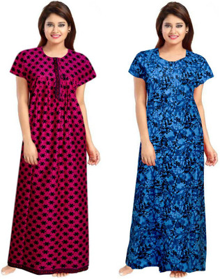 YUKATA Women Nighty(Multicolor)